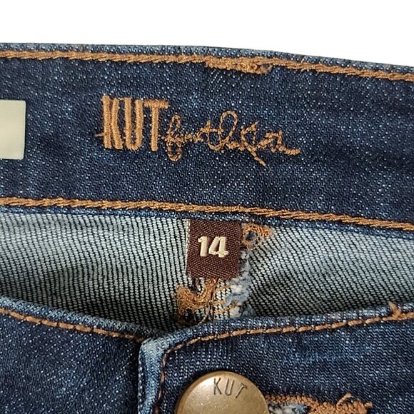 Kut From The Kloth Jeans Womens 14 36x31 Jennifer Ultra Skinny Medium Wash Blue - Picture 3 of 15